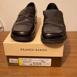 Franco Sarto Leather Black Slip Loafer’s 8.5